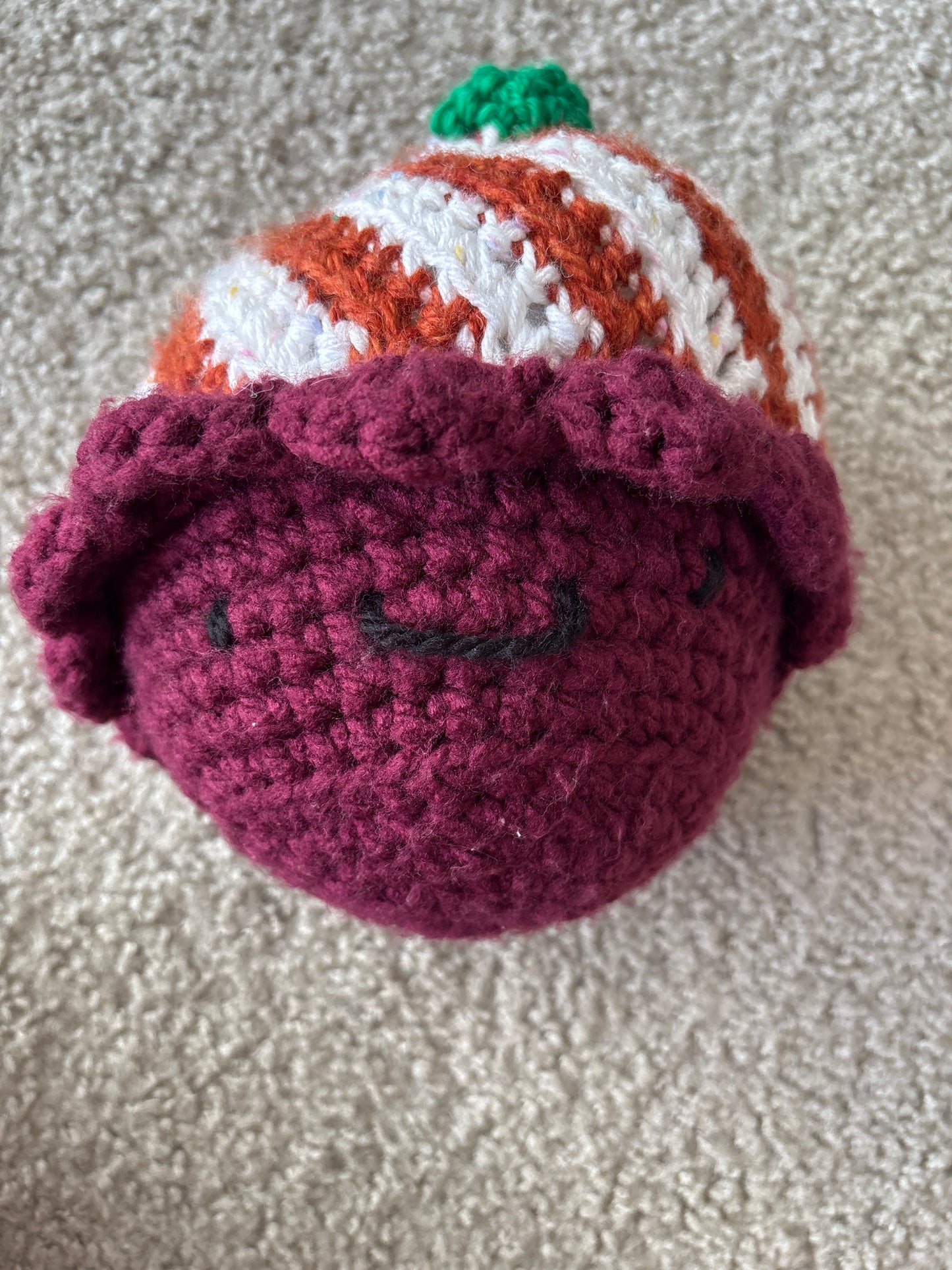 Crochet Stuffed Cupcake