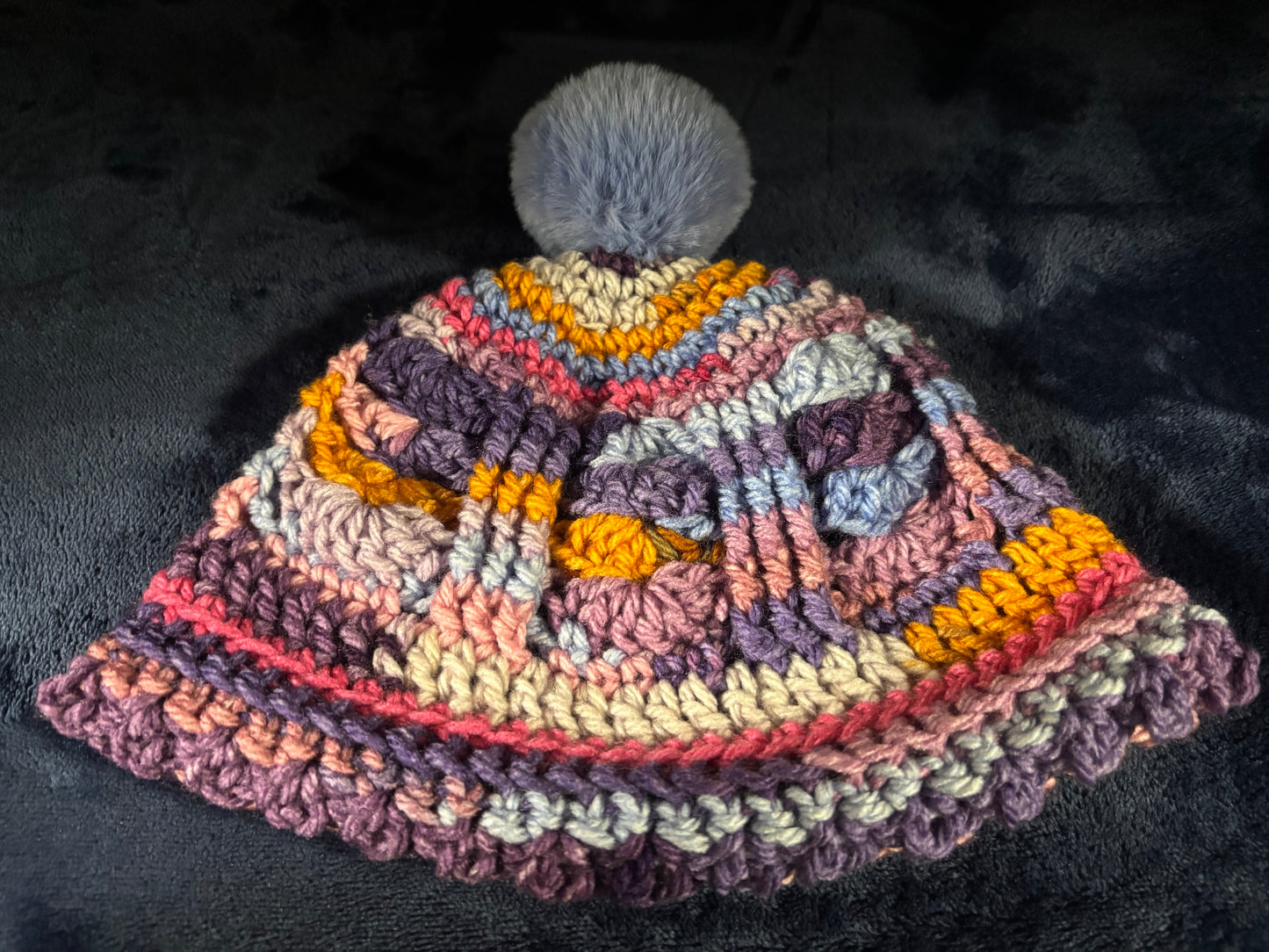 Chunky “Plum Preserves” Beanie with Pom