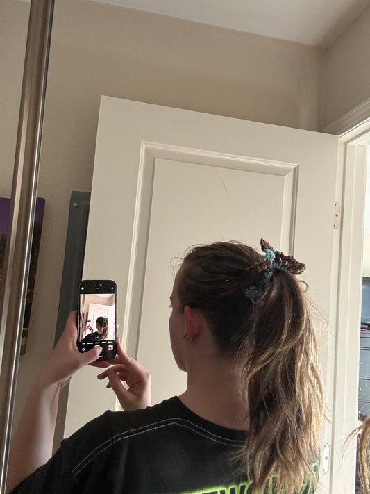 Misty Mocha Swirl Scrunchie