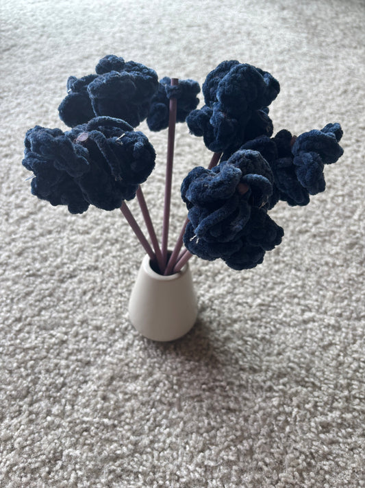 Midnight Velvet Crochet Blooms
