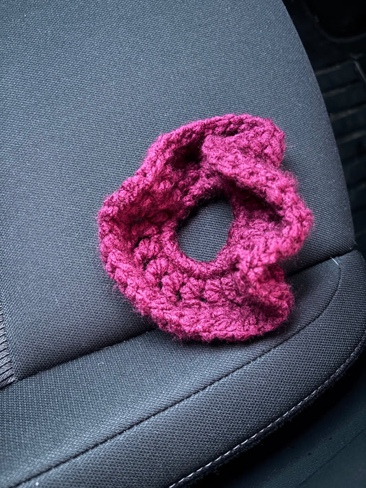 Red Velvet Crochet Scrunchie