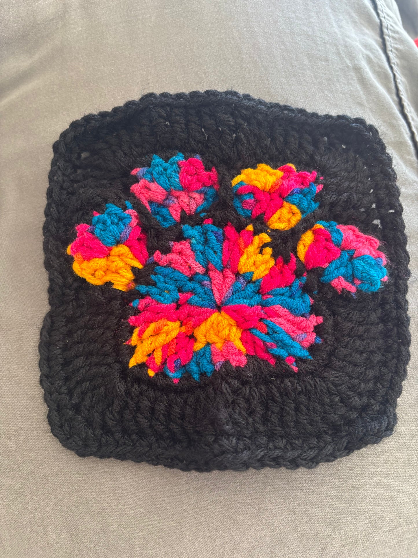 Dog Paw Granny Square Pattern
