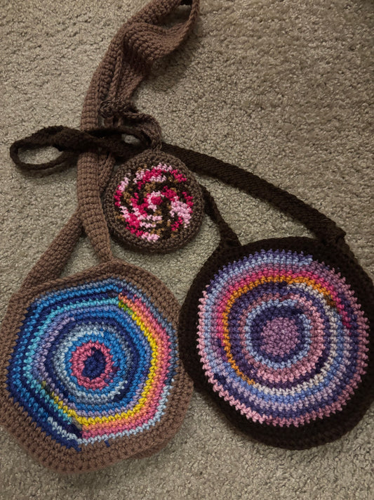 Spiral Donut Bag Crochet Pattern | 2 Strap Variations
